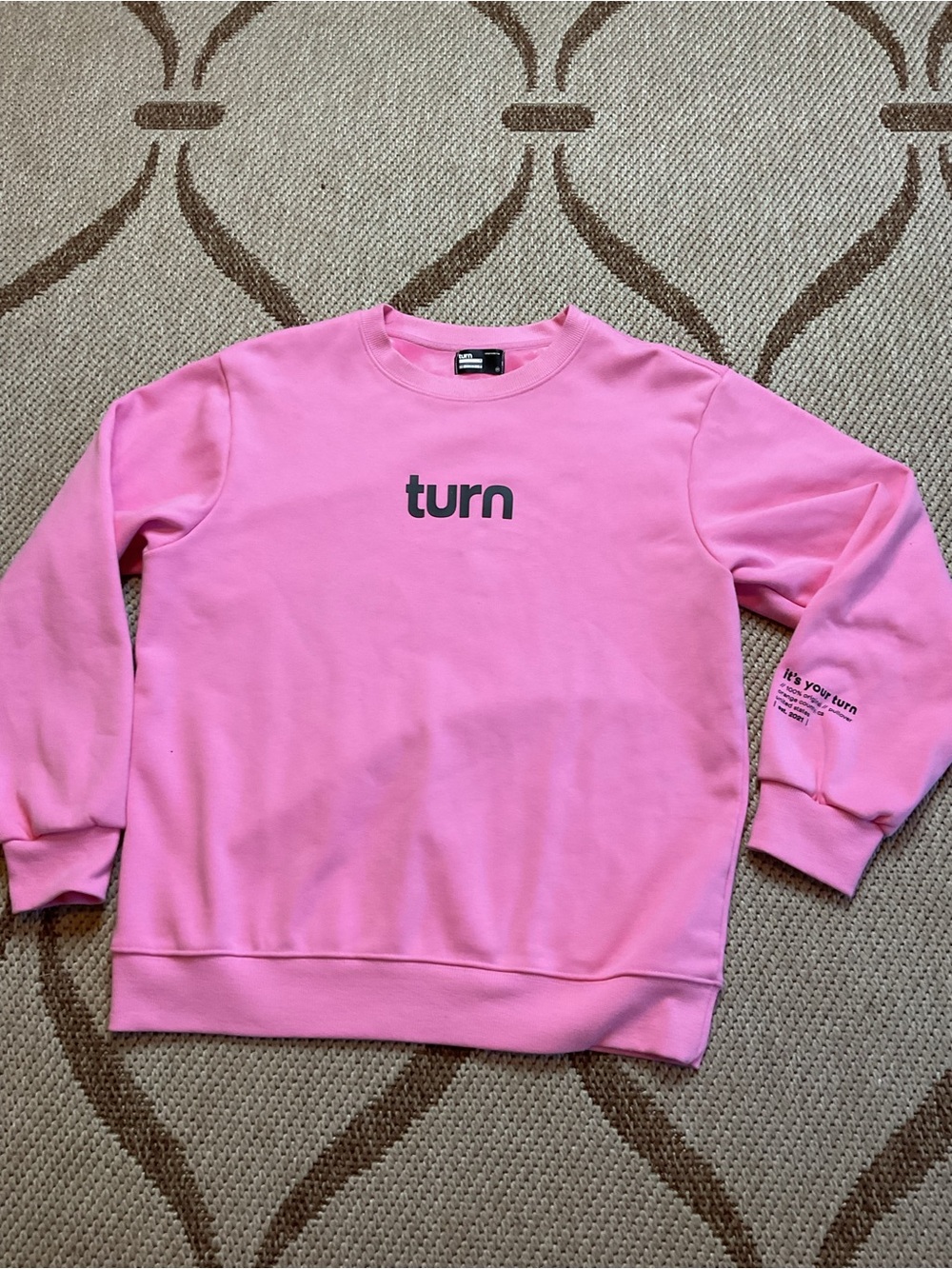 Turn Logo Pink Crewneck Sweatshirt - women’s